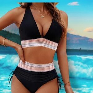 Size Small High-Waisted‎ Bikini Swimsuit Blooming Jelly